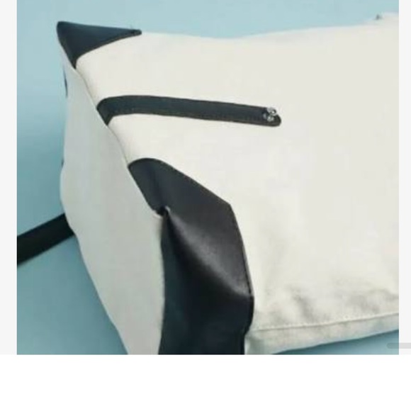 🎉HP🎉 NWOT Deux Lux cream & black Demi canvas backpack - Picture 8 of 16